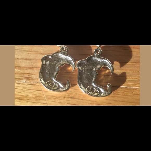 Earrings Enamel Santa earring vintage crescent moon marked - Picture 3 of 3